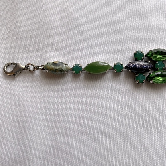 Stunning Mariana Bracelet with Green & Blue Stones & Crystals - Picture 3 of 4